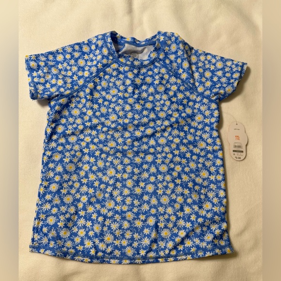 Wonder Nation | Daisy Printed lined rash guard top and bottom| Sz XXL 16-18 - Picture 1 of 12